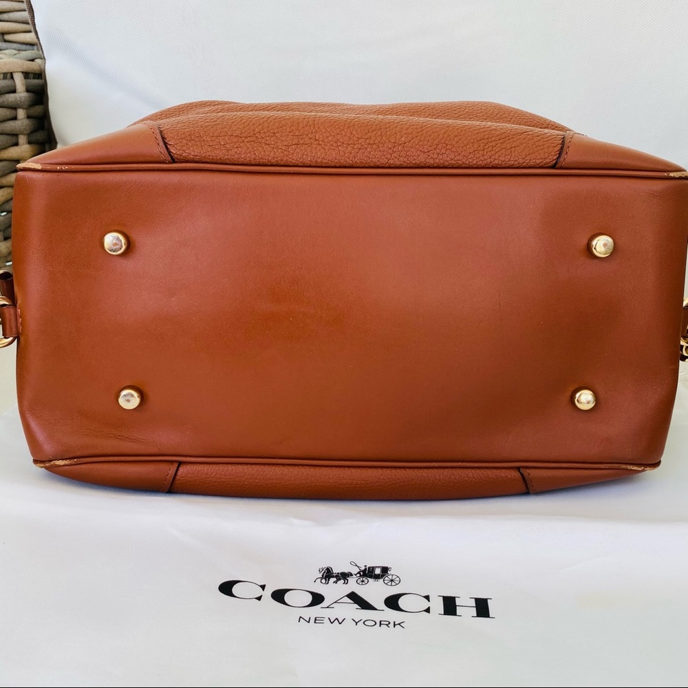 Coach Polished Pebble Lane Satchel EUC - Picture 7 of 16